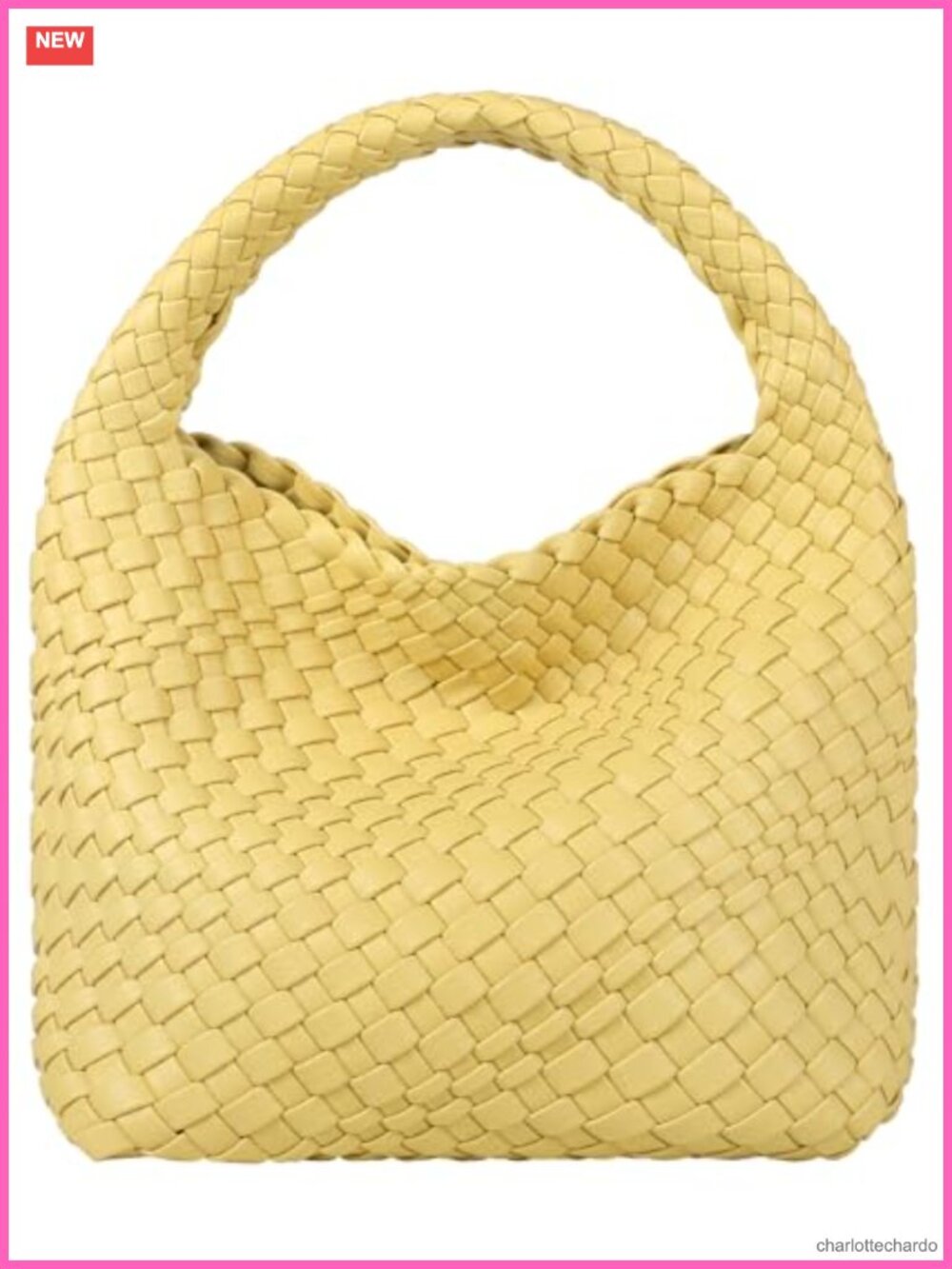 Woven Vegan Leather Tote Purse for Women, Small Hobo Shoulder Bag, Artisan Boho